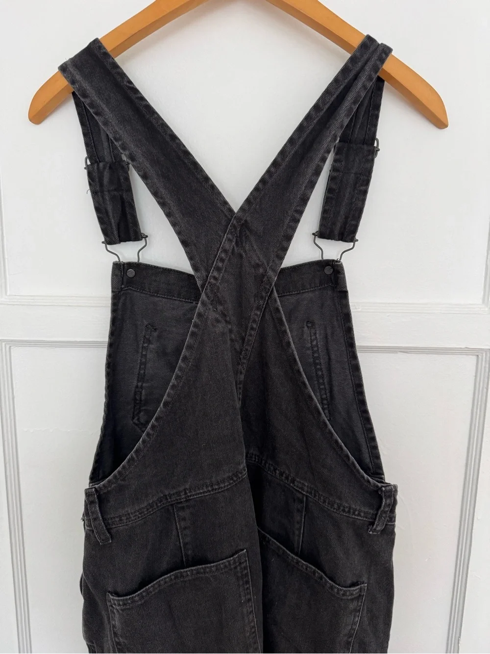 We The Free Ziggy Black Denim Overalls Free People - Picture 5 of 5